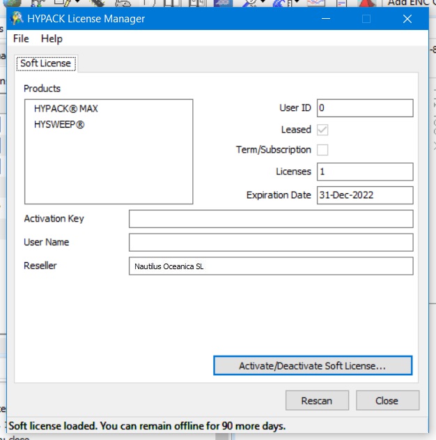 informacion licencia hypack